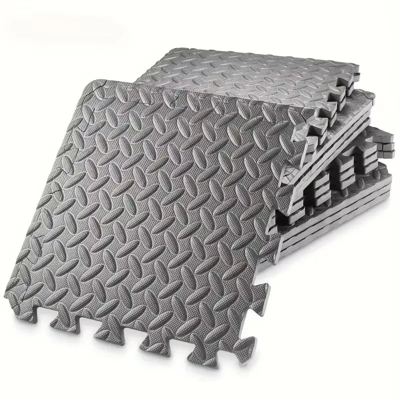 16Pcs Non-Slip Waterproof Fitness Mat Shock-Absorbing Floor Protection Splicing Exercise Mat Power Yoga Training Floor Tiles