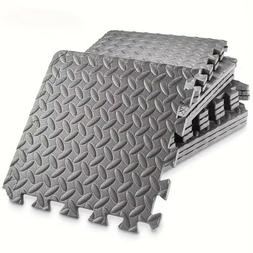 16Pcs Non-Slip Waterproof Fitness Mat Shock-Absorbing Floor Protection Splicing Exercise Mat Power Yoga Training Floor Tiles