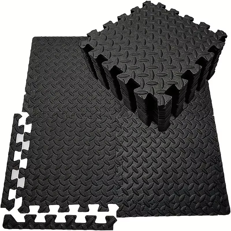 16Pcs Non-Slip Waterproof Fitness Mat Shock-Absorbing Floor Protection Splicing Exercise Mat Power Yoga Training Floor Tiles